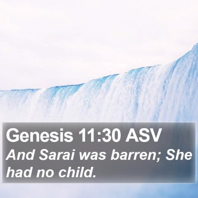 Genesis 11:30 ASV Bible Verse Image
