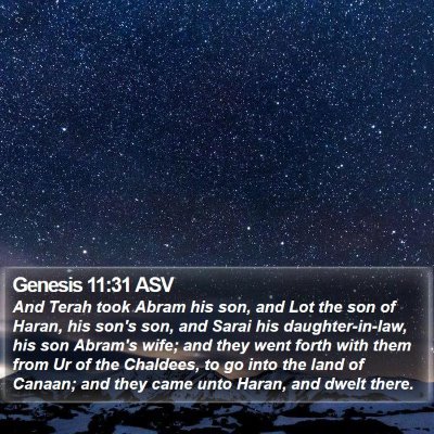 Genesis 11:31 ASV Bible Verse Image