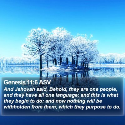 Genesis 11:6 ASV Bible Verse Image