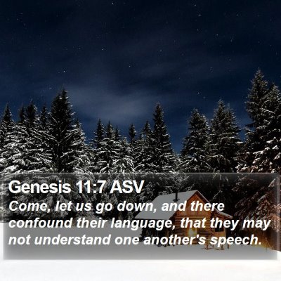Genesis 11:7 ASV Bible Verse Image