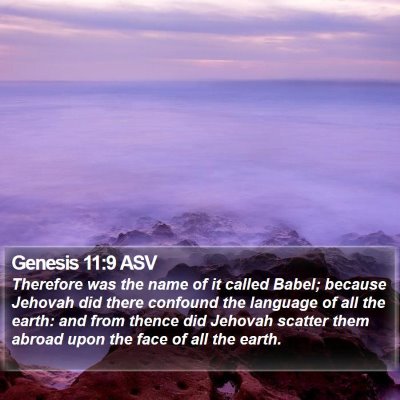 Genesis 11:9 ASV Bible Verse Image