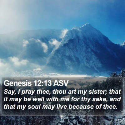 Genesis 12:13 ASV Bible Verse Image
