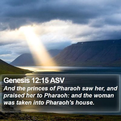 Genesis 12:15 ASV Bible Verse Image