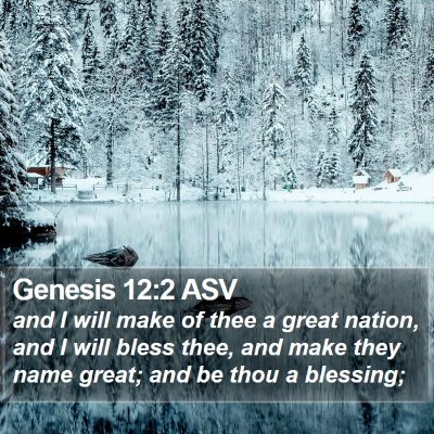 Genesis 12:2 ASV Bible Verse Image