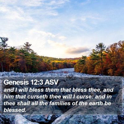 Genesis 12:3 ASV Bible Verse Image