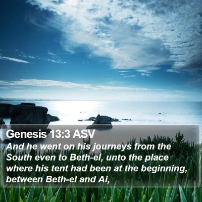 Genesis 13:3 ASV Bible Verse Image