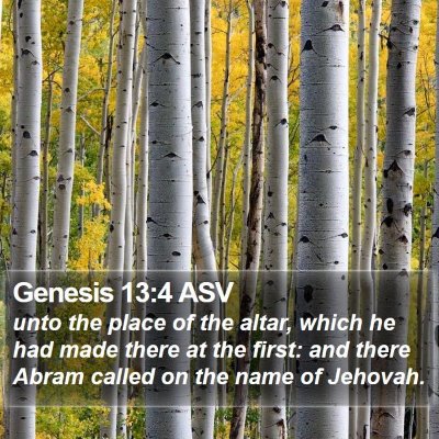 Genesis 13:4 ASV Bible Verse Image