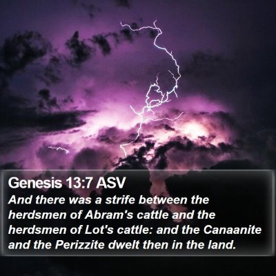 Genesis 13:7 ASV Bible Verse Image