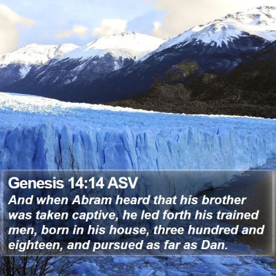 Genesis 14:14 ASV Bible Verse Image
