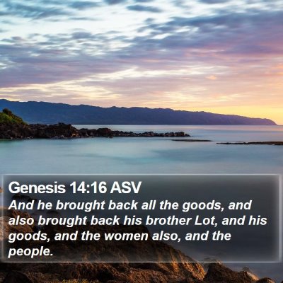 Genesis 14:16 ASV Bible Verse Image