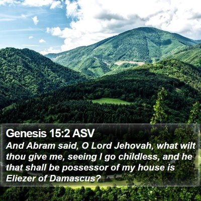 Genesis 15:2 ASV Bible Verse Image