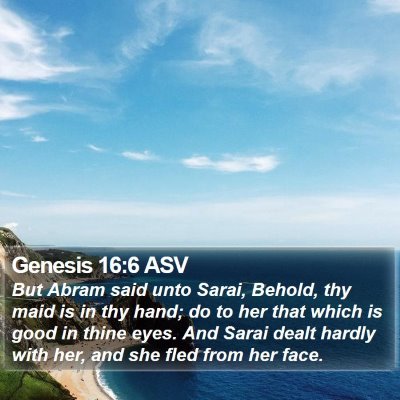 Genesis 16:6 ASV Bible Verse Image