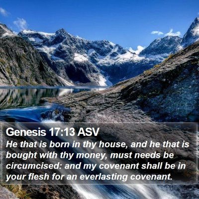 Genesis 17:13 ASV Bible Verse Image