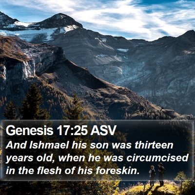 Genesis 17:25 ASV Bible Verse Image