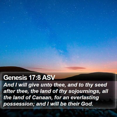 Genesis 17:8 ASV Bible Verse Image