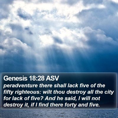Genesis 18:28 ASV Bible Verse Image