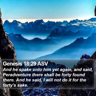 Genesis 18:29 ASV Bible Verse Image