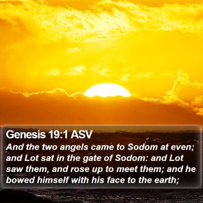 Genesis 19:1 ASV Bible Verse Image