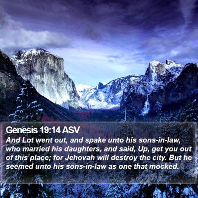 Genesis 19:14 ASV Bible Verse Image