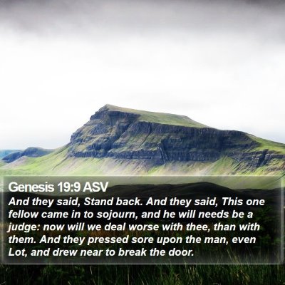 Genesis 19:9 ASV Bible Verse Image