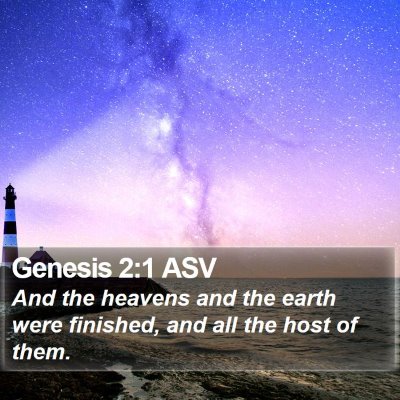 Genesis 2:1 ASV Bible Verse Image