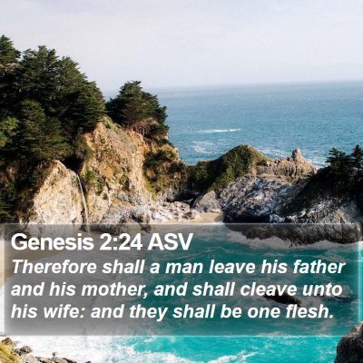 Genesis 2:24 ASV Bible Verse Image