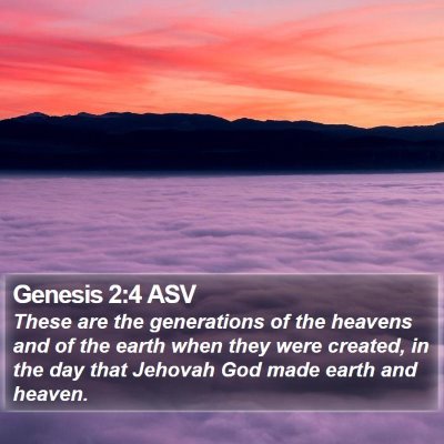 Genesis 2:4 ASV Bible Verse Image