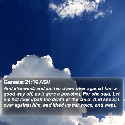 Genesis 21:16 ASV Bible Verse Image