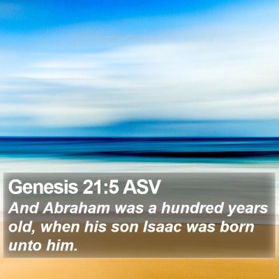 Genesis 21:5 ASV Bible Verse Image