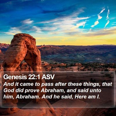 Genesis 22:1 ASV Bible Verse Image