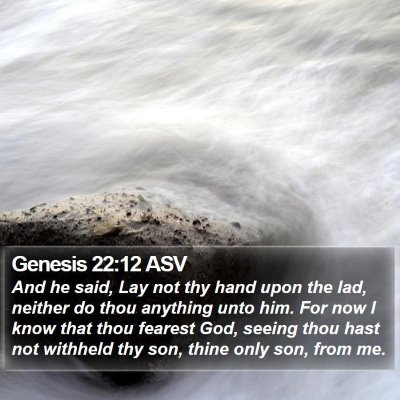 Genesis 22:12 ASV Bible Verse Image