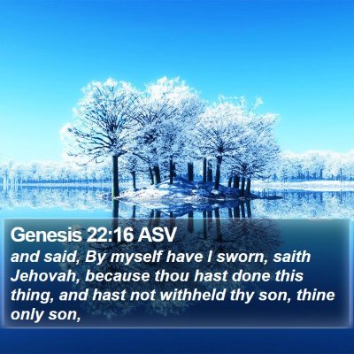 Genesis 22:16 ASV Bible Verse Image