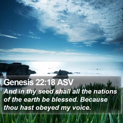 Genesis 22:18 ASV Bible Verse Image