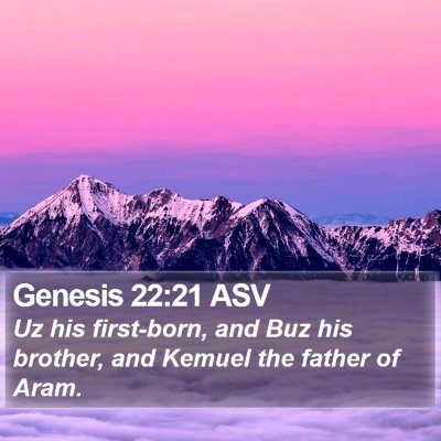 Genesis 22:21 ASV Bible Verse Image