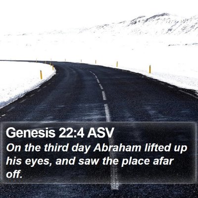 Genesis 22:4 ASV Bible Verse Image