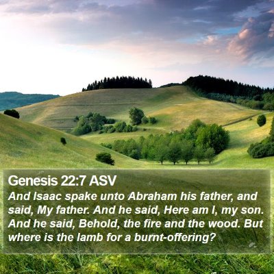 Genesis 22:7 ASV Bible Verse Image