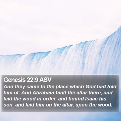 Genesis 22:9 ASV Bible Verse Image