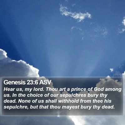 Genesis 23:6 ASV Bible Verse Image