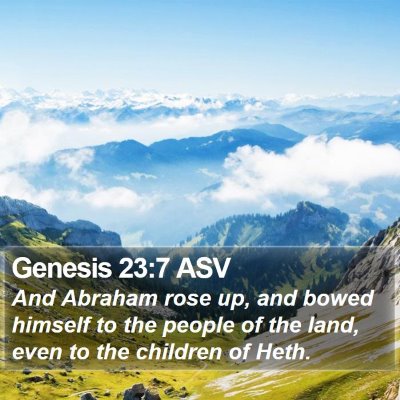 Genesis 23:7 ASV Bible Verse Image