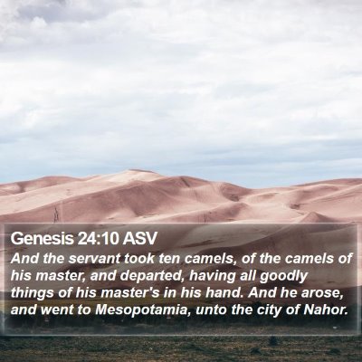 Genesis 24:10 ASV Bible Verse Image