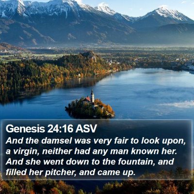 Genesis 24:16 ASV Bible Verse Image