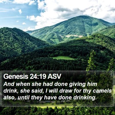 Genesis 24:19 ASV Bible Verse Image