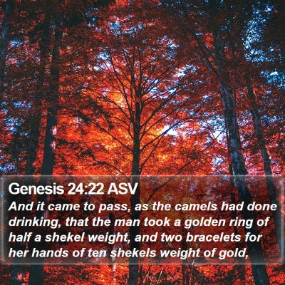 Genesis 24:22 ASV Bible Verse Image