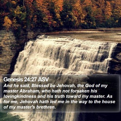 Genesis 24:27 ASV Bible Verse Image