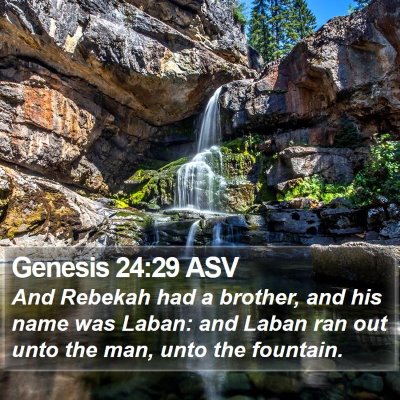 Genesis 24:29 ASV Bible Verse Image