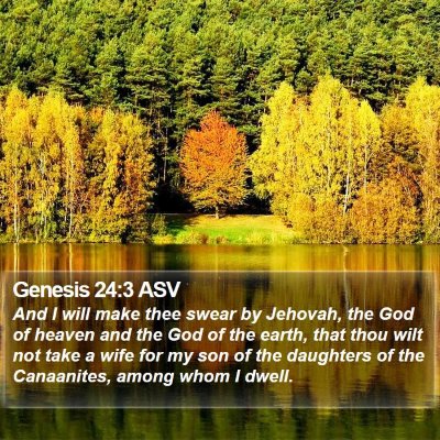 Genesis 24:3 ASV Bible Verse Image