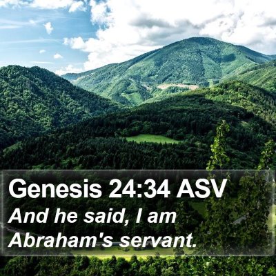 Genesis 24:34 ASV Bible Verse Image