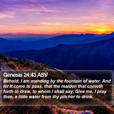 Genesis 24:43 ASV Bible Verse Image