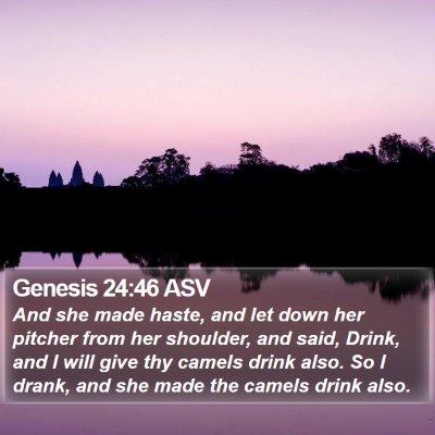 Genesis 24:46 ASV Bible Verse Image