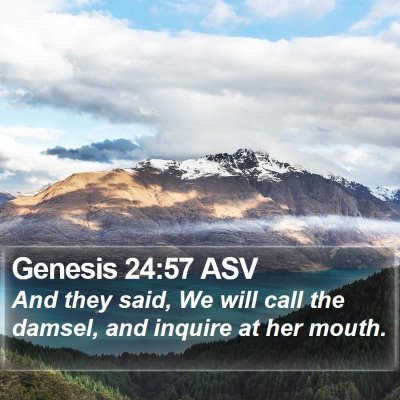 Genesis 24:57 ASV Bible Verse Image